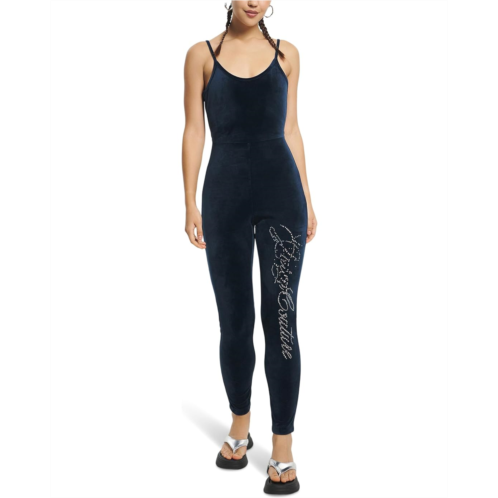 Womens Juicy Couture Strappy Jumpsuit With Fitted Leg And Bling