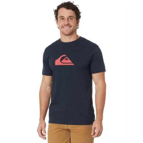 Mens Quiksilver Comp Logo Short Sleeve Screen Tee