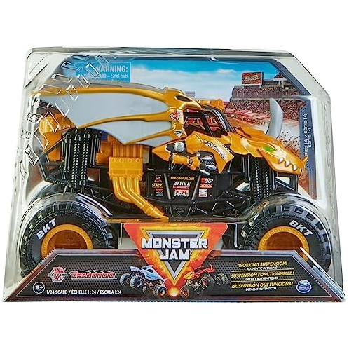 Monster Jam, Official Bakugan Dragonoid Monster Truck, Collector Die-Cast Vehicle, 1:24 Scale, Kids Toys for Boys Ages 3 and up