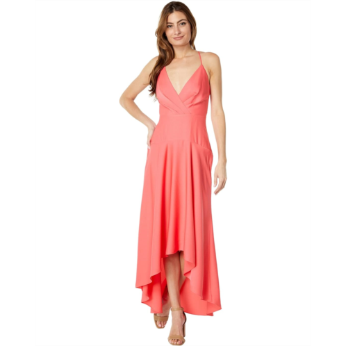 BCBGMAXAZRIA Halter High-Low Gown