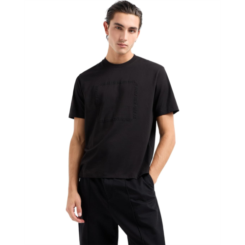 Mens Armani Exchange Armani Exchange 1991 Milano/New York Text Creating Central Square On Regular Fit Tee