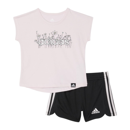 Adidas Kids Graphic Tee & Mesh Shorts Set (Infant)