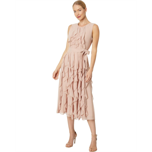 Womens BCBGMAXAZRIA Sleeveless Ruffle Gown