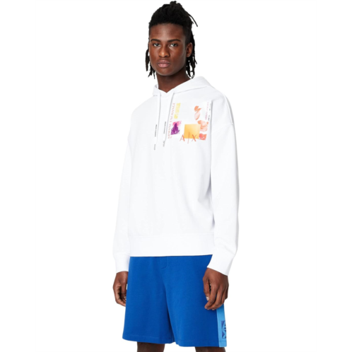 Armani Exchange Collage Patch Drawstring Hoodie