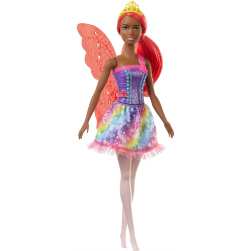 Barbie Dreamtopia Fairy Doll, 12-inch, with Pink Hair, Light Pink Legs & Wings, Gift for 3 to 7 Year Olds