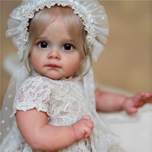 Cosheng Lifelike Princess Reborn Baby Dolls Girl - 24 Inch Newborn Toddler Silicone Reborn Doll Real Life Baby Dolls Bebe Reborn Girl Xmas Gift