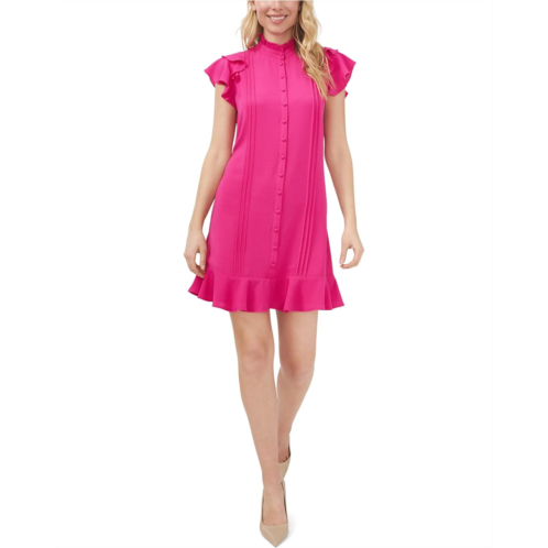 CeCe Pin Tuck Button Front Dress