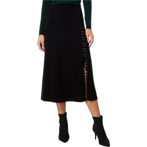 Womens Elliott Lauren Marella Pull-On Knit Skirt w/ Lace-Up Detail