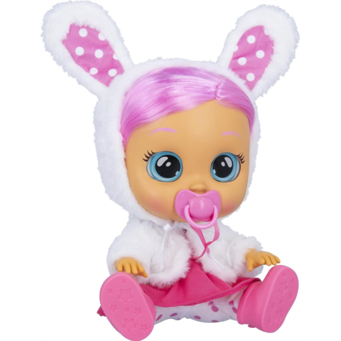 Cry Babies Magic Tears Cry Babies Dressy Coney - 12 Baby Doll Pink Dress, Bunny Themed White Fluffy Jacket