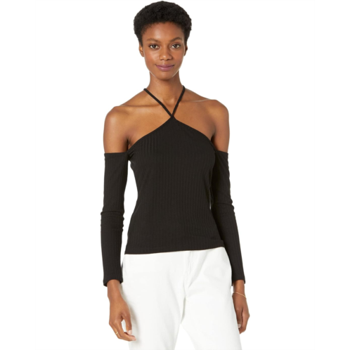 1.STATE Long Sleeve Cold-Shoulder Y-Neck