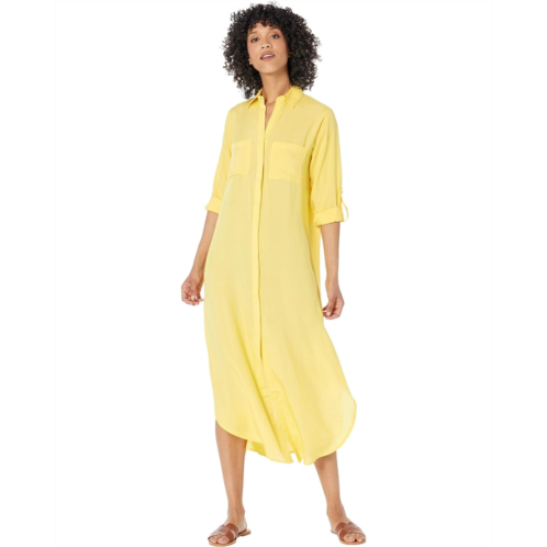 America & Beyond Butter Yellow Oxford Cover-Up