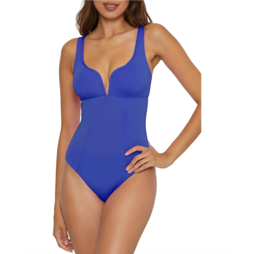 Womens BECCA Color Code Erin V Wire Cut Out One Piece