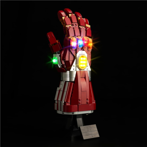 RORLINY LED Light Kit for Lego Marvel Nano Gauntlet 76223 Collectible Building Kit, Lighting Set Compatible with Lego Iron Man Gauntlet- Basic Version(Lights Only, No Lego Models)