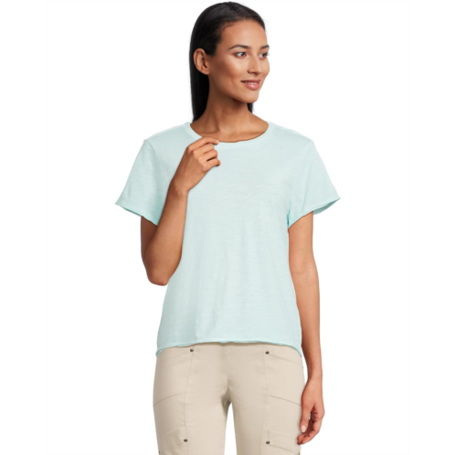 Womens Elliott Lauren Enzyme Wash Jersey - Short Sleeve Crew Neck Tee
