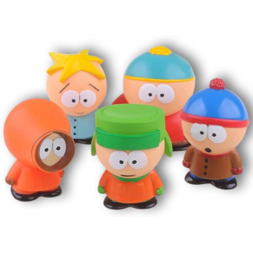 SOUTH PARK 5 Piece Figure Set Featuring Eric Cartman, Stan Marsh, Kyle Broflovski, Kenny McCormick and Butters Stotch, Figures Average 2.5 Inches Tall