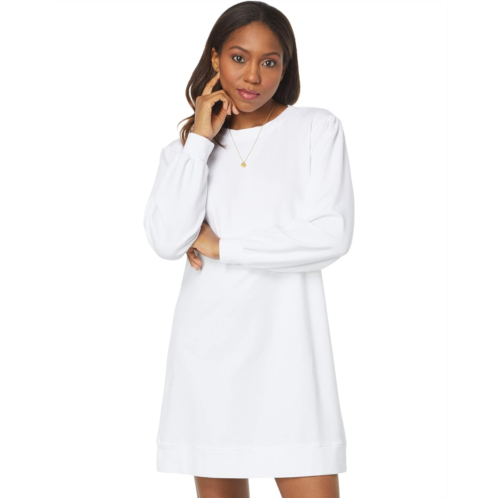 Womens Mod-o-doc Lightweight French Terry Puff Sleeve Sweatshirt Dress