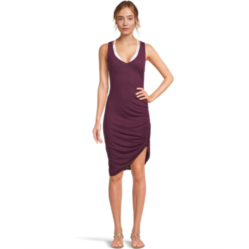 Womens BECCA Breezy Basics V Neck Sleeveless Dress Cover-Up