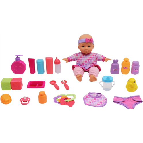 Dream Collection, Baby Starter Set - Lifelike Baby Doll and Accessories for Realistic Pretend Play, Soft Posable - 12”
