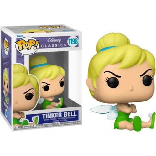 POP Disney Classics: Grumpy Tinker Bell #1198 Exclusive Funko Vinyl Figure (Bundled with Compatible Box Protector Case), Multicolor, 3.75 inches