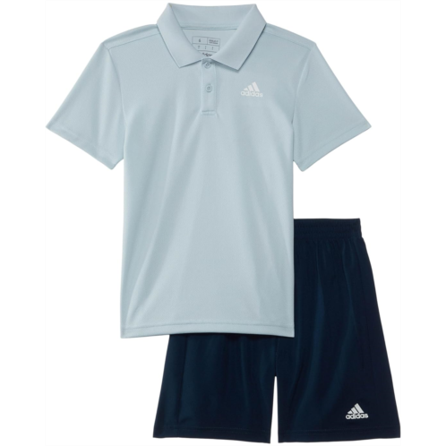 Adidas Kids Polo Woven Short Set(Toddler/Little Kid)