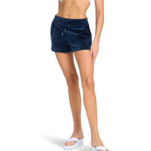 Womens Juicy Couture Velour Juicy Shorts with Back Bling