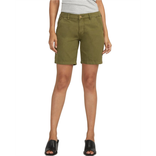 Womens Jag Jeans Tailored Shorts in Moss