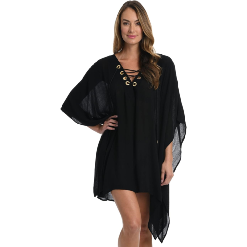 La Blanca Capri Stripe Lace-Up Caftan