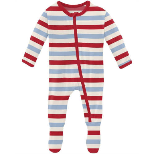 Kickee Pants Kids Print Footie with Zipper (Infant)