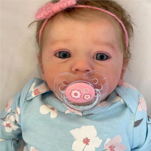Generic 18 Realistic and Cute Eyes Opened Reborn Newborn Doll Girl Named Sum with Blue Eyes, Lifelike Baby Dolls That Look Real for 3+ Year Old