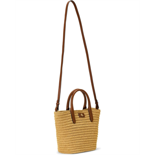 POLO RALPH LAUREN Lauren Ralph Lauren Woven Straw Medium Brie Tote Bag