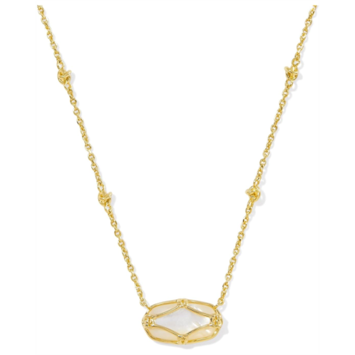 Kendra Scott Elisa Lattice Frame Short Pendant Necklace