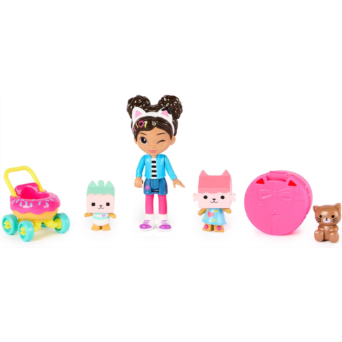 Gabbys Dollhouse, Kitty Care Figure Set with Gabby, Baby Box, Baby Benny Box, Surprise Toys & Dollhouse Accessories, Kids Toys for Girls & Boys 3+