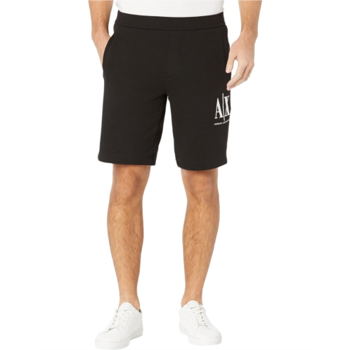 Mens Armani Exchange Icon Cotton Shorts w/ Embroidered Logo