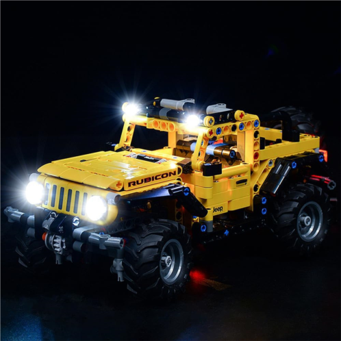 Kyglaring Light Set for Technic Jeep Wrangler Building Blocks Model - Led Light kit Compatible with Lego 42122(NOT Included The Model) (Classic Version)