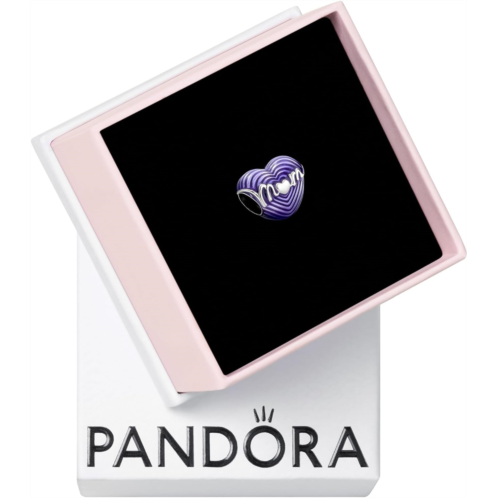 Pandora Radiating Love Mom Heart Charm Bracelet Charm Moments Bracelets - Gift for Women in Your Life - Made with Sterling Silver & Enamel, With Gift Box