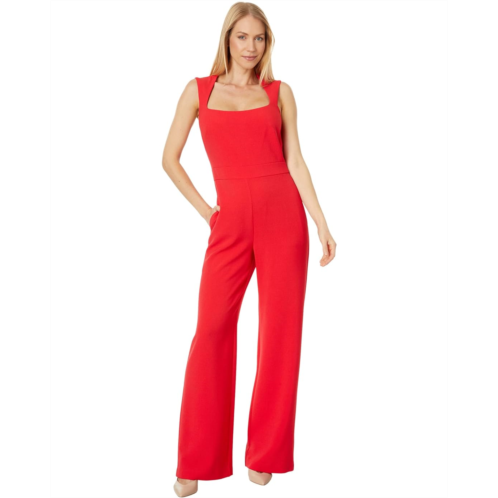 Vince Camuto Square Neck Open Back Jumpsuit in Stretch Crepe
