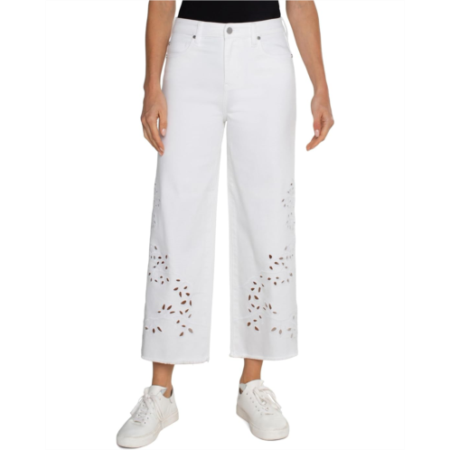 Womens Liverpool Los Angeles Stride High Rise Wide Leg Fray Hem Denim