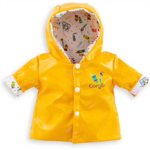 Corolle Little Artist Rain Coat Baby Doll Outfit - Premium Mon Grand Poupon Baby Doll Clothes and Accessories fit 14 Dolls , Yellow (9000141240)