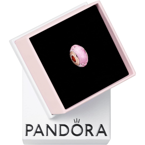 Pandora Faceted Pink Murano Glass Charm Bracelet Charm Moments Bracelets - Stunning Womens Jewelry - Gift for Women in Your Life - Made Rose