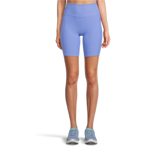 SKECHERS Go Walk Ribbed High Waist 8 inch Bike Shorts