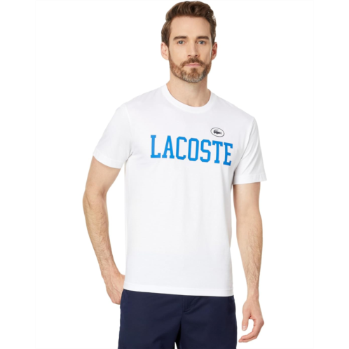 Lacoste Short Sleeve Classic Fit Tee Shirt w/ Large Lacoste Wording
