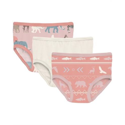 Kickee Pants Kids Print Girls Underwear Set of 3 (Big Kid)