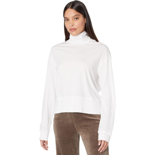 MONROW Jersey Mock Neck Slouchy Sweatshirt