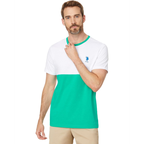 U.S. POLO ASSN. Mens US POLO ASSN Short Sleeve Colorblock Crew Neck Jersey Tee Shirt