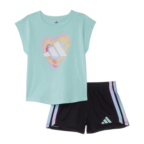 adidas Kids Graphic Tee & Mesh Short Set (Toddler/Little Kid)