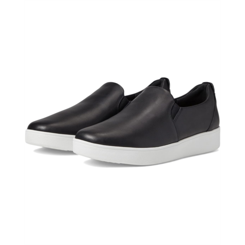 Womens FitFlop Rally Leather Slip-On Skate Sneakers