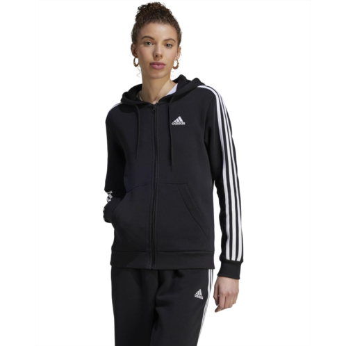 Womens adidas 3-Stripes Fleece Full Zip Hoodie