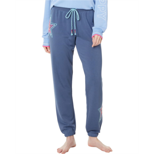 P.J. Salvage Womens PJ Salvage Stars & Sunsets Embroidered Joggers