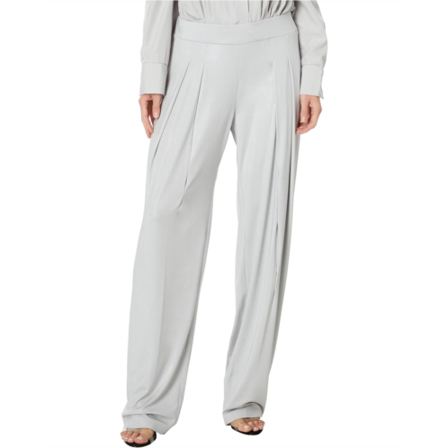 Womens Norma Kamali Low Rise Pleated Trouser