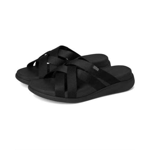 Womens FitFlop F-Mode Go Webbing Flatform Strappy Slides